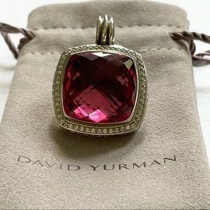David Yurman 20mm Albion w/Diamonds & Pink Center